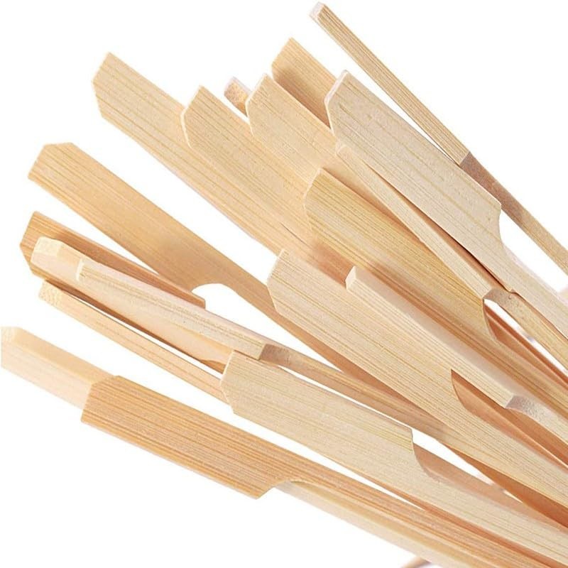 Bamboo Wooden Catering Paddle Skewers Disposable Finger Food Cocktail BBQ