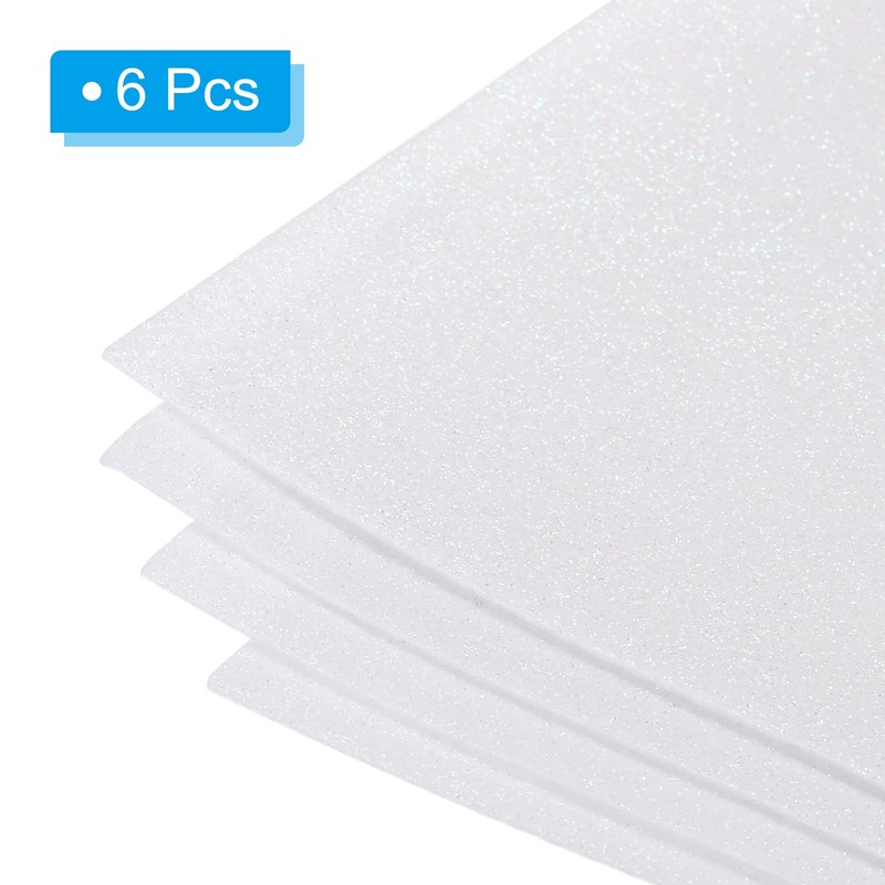 PATIKIL Soft Felt Sheets Glitter Fiber Craft Sheets White 11.8