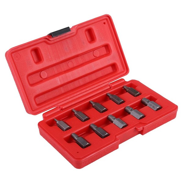 Screw Extractor Set 1/8 Inch to 13/32 Hex Head Multi-Spline