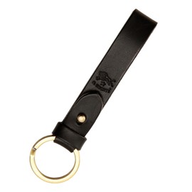IL BISONTE Key Chain, Key Ring, Leather, Genuine Leather, Cowhide Leather, Women's, Men's, Unisex, Black