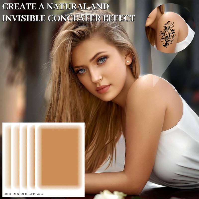 Prreal 8Pcs Tattoo Cover Up Patch, Natural Looking Cover up