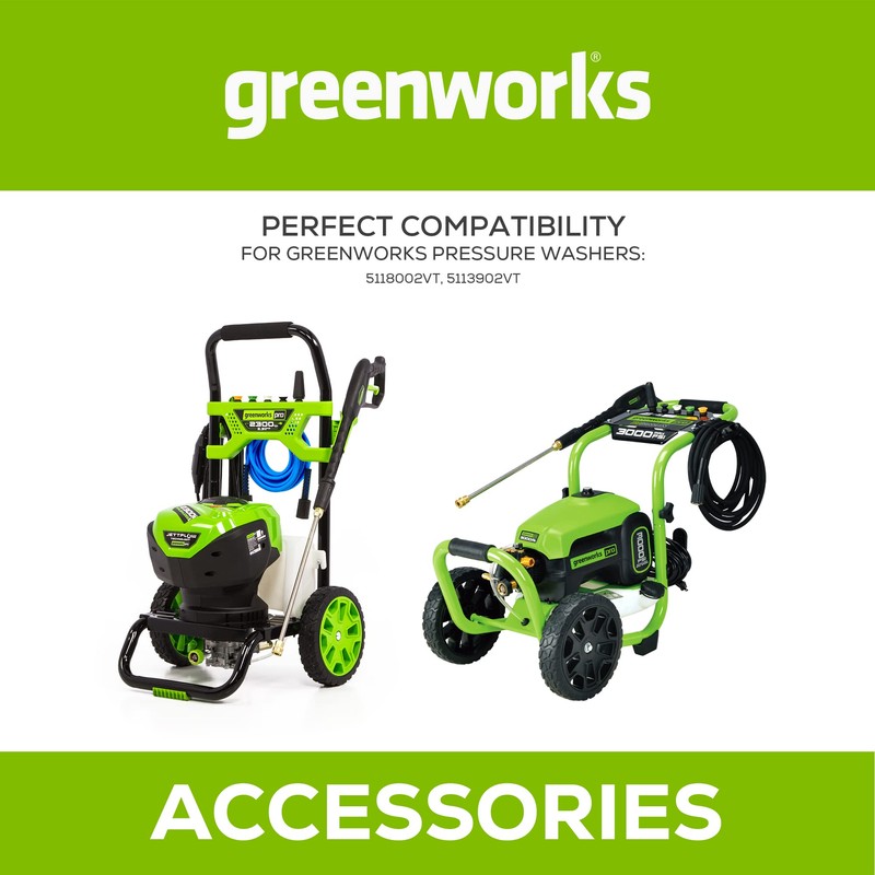 GreenWorks 5210902 15" Extension Included Surface Cleaner, Green