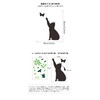Chirstseason Cat 1 Cat Wallpaper Sticker Cat and Butterfly Black
