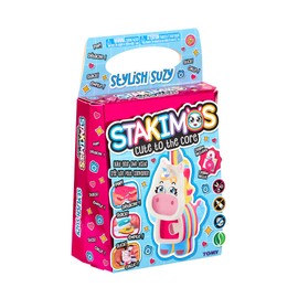 TOMY Stakimos Stylish Suzy | Kids Craft Set to Build Your Own Adorable 3D Character from Recycled Polyester Craft Foam | No Glue or Cutting Needed | Craft Kits for Kids Ages 6+ Years