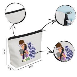 WZJHCL Bob's Burgers Inspired Makeup Pouch Bag Gayle Tales Cosmetic Kit Bag My Cat Was Right About You Gayle Bob’s Gift, My Cat, Fashion