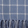 DII Transitional Checked Plaid Woven Throw, 50x60, Stonewash Blue