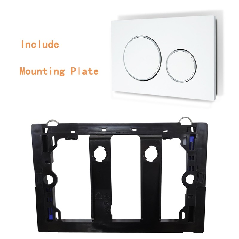 White Dual-Flush Actuator Plate for Concealed Cisterns Compatible with Sigma20