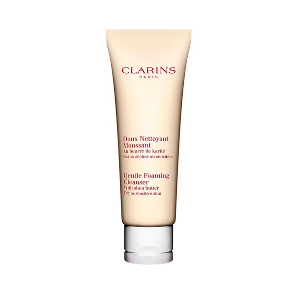 Clarins Gentle Foaming Cleanser with Shea Butter for Unisex, Dry/Sensitive