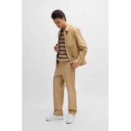 HUGO Wide Stripe Center Logo T-Shirt, Dunes Stripe, M