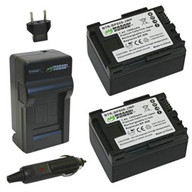Wasabi Power BP-807, BP-808, BP-809 Battery (2-Pack) and Charger for Canon FS21, FS22, FS31, FS40, FS200, FS300, FS400, VIXIA HF G10, HF G20, HF M30, HF M31, HF M32, HF M40, HF M41, HF M300, and More