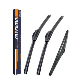 Replacement for Mazda 3 2010-2013 Silent Wipers -FAPIUO Front and Rear Windshield Wipers 24"/19"+14" Full Blade Set (3 Pack)