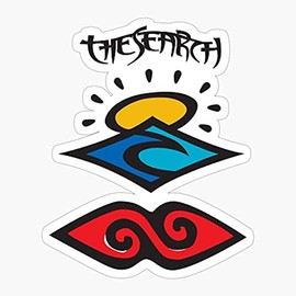 Pack of 2 3" Stickers - Rip The Curl Surfer Search Surf Beach Ocean Board Waves Sticker Graphic - Die Cut Sticker, High Resolution Top Grade Vinyl