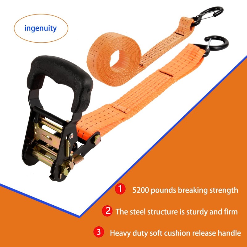 Jet Ski Ratchet Strap,3 Point Tie Down Strap for Jet