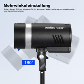 Godox AD-E2 Flash Mount Metal Umbrella Mount Umbrella Holder Bracket with Standard 1/4 Inch Screw and Umbrella Adapter for AD100 AD100Pro AD200 AD200Pro