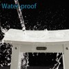 KaimuBench HDPS Shower Bench, White Plastic Shower Stool Seat for