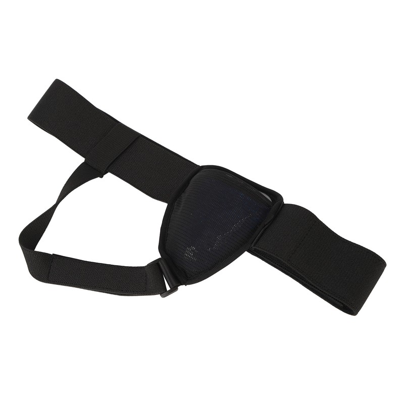 Inguinal Hernia Belt Adjustable Black PVC Gel Bag Soft Foam