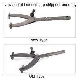 Aramox Spanner Wrench,310mm / 12.2" Length Locking Adjustable peg Flywheel Clutch Hub Rotor Sprockets Spanner Two Hole Big Wrench Holder Flywheel Fan Clutch Removal Tool