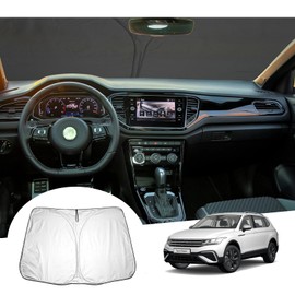 GAFAT Compatible with VW Tiguan 2 2016-2023/Seat Tarraco/Skoda Ka-roq 2017-2024 Sun Protection Front Windscreen Inside, Windscreen Parasol Sun Visor, Cooling, UV Protection