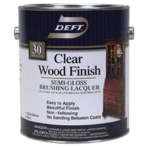 1 gal Deft DFT011 Clear Clear Wood Finish Brushing Lacquer Semi-Gloss