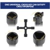 2PCS Water Key 4 Ways Water Meter Key, Steel Sillcock