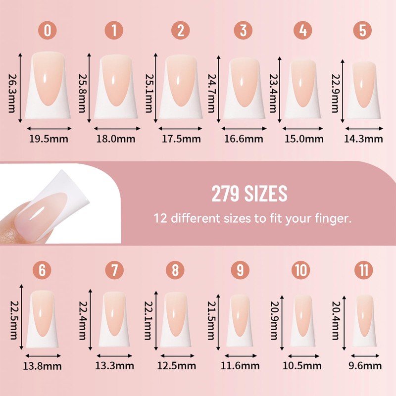 120PCS Short Duck Press On Nails,Reusable False Nail Soft Gel