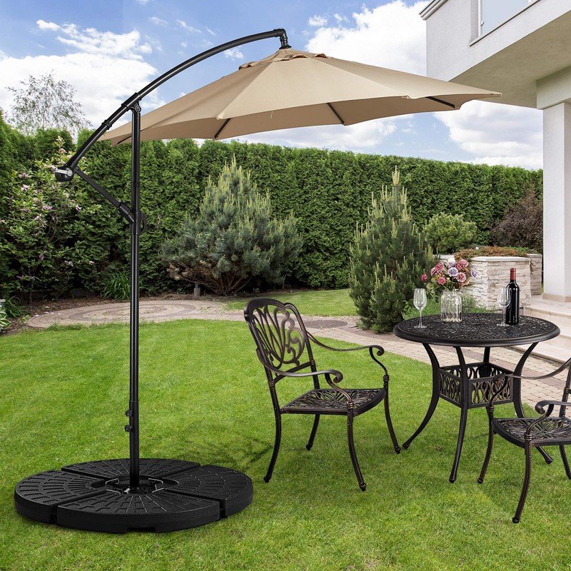 Yaheetech 4Pcs 13L Heavy Duty Offset Outdoor Umbrella Base Water