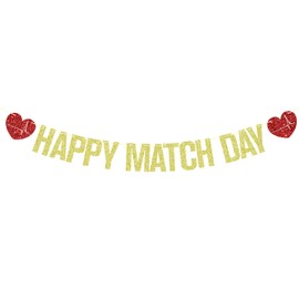 Happy Match Day Banner, Residency Match Day Decorations, Medical School Graduation Party Decorations Gold Glitter