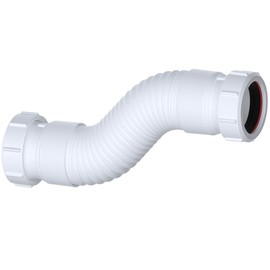 Universal Flexible Waste Pipe Connector - 1.1/2 Inch (40mm), Perfect for Shower Waste or Drain Pipe Installations