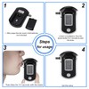 Digital Display Breath Tester Air Blowing Portable Drunk Detector with