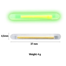 50 pcs Glow Sticks Fishing, Fishing Light Sticks, 4.5 x 37 mm Float Glow Stick, Night Fishing, Green Fluorescent Light Fishing Light Sticks, Glow Stick for Fishing Rods, Night Light Glow Stick Fishing