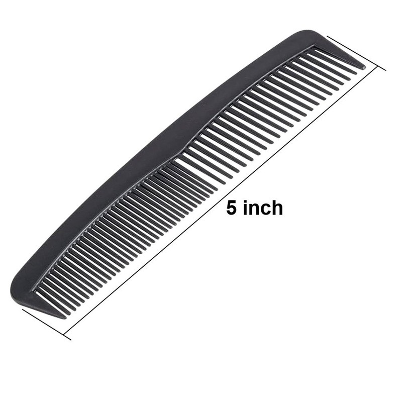 Favorict (12 Pack) Flexible Thin 5" Pocket Hair Comb Beard