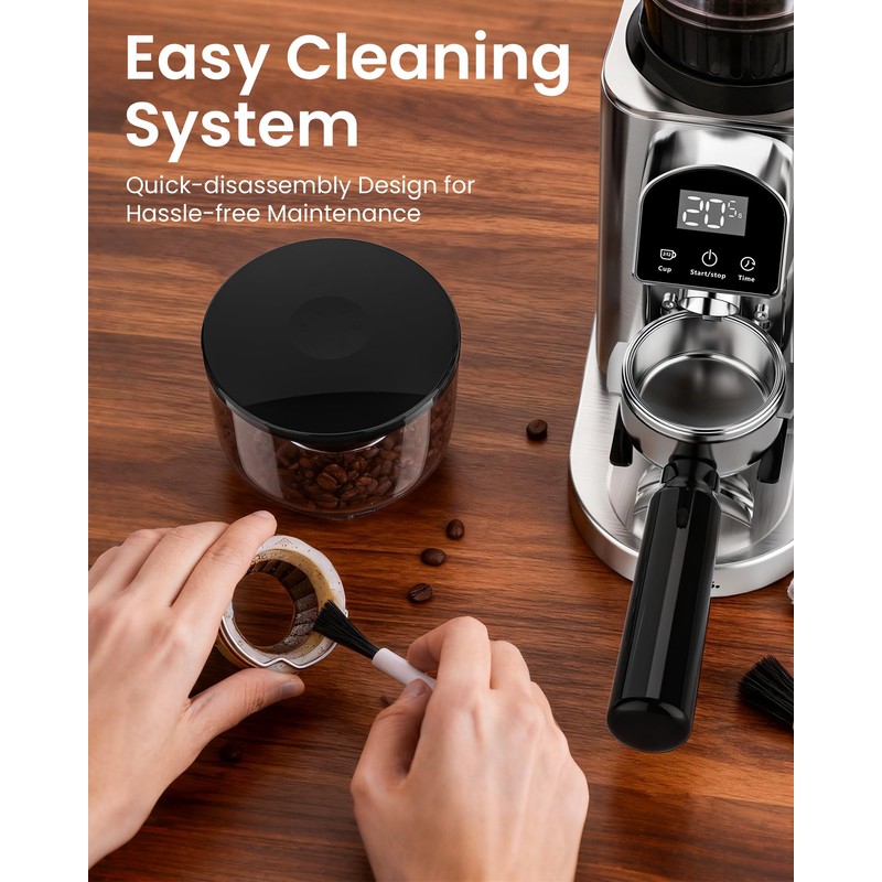 olayks. Conical Burr Coffee Grinder Electric Coffee Bean Grinder with