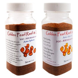 Brine Shrimp Direct 2 Pack Golden Pearl 300-500 Micron 2 oz. & 500-800 Micron 2 oz.(GP Diets)