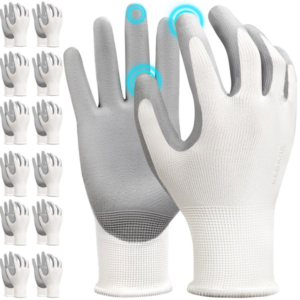 Kebada W1 Work Gloves for Men and Women, Light Duty