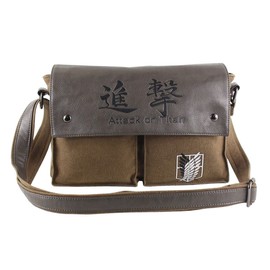 CoolChange Reconnaissance Troop Logo Canvas Bag, brown