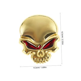 Gatuida Metal Skull Car Sticker Decal Black Automotive for Car Truck Death Skull Decorative Auto Logo Weatherproof Zinc Alloy Decal Set