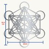 Genérico Cuadro Cubo Metatron Color Plata Deco Muro Pared Decoración