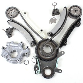 CNS Timing Chain Set with Oil Pump Compatible with 04-10 DODGE JEEP 3.7L (3704cc) SOHC V6 12V, NGC SYSTEM