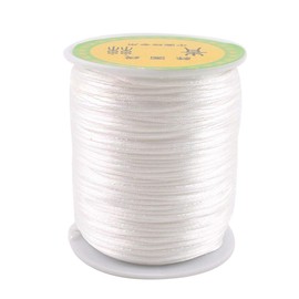 let's make White Satin Rattail Cord for Baby Teething Necklace 75m DIY Craft Supplies Wooden Toys