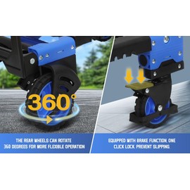 Hand Truck Foldable with Retractable Handle, 2 in 1 Hand Truck Dolly Foldable with Basket, 330LBS Capacity Folding Hand Cart,2 Bungee Cords and 2 Cotton Cord Gloves in Any Style.