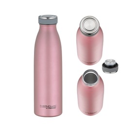 ThermoCafé 500 ml Leak-Proof Water Bottle, 4067.284.050 TC Bottle, Matte Thermos Flask, Stainless Steel Insulated Flask, Keeps Drinks Hot for 12 Hours and Cold for 24 Hours, Pink Colour