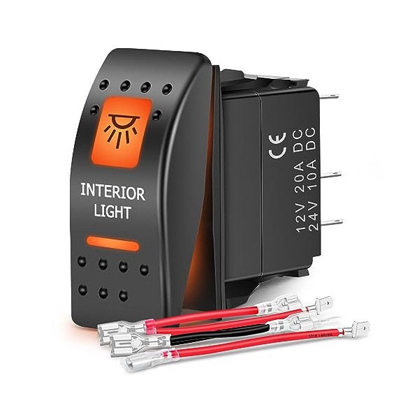 Nilight Nilight UTV Interior Light Rocker Switch On Off 5