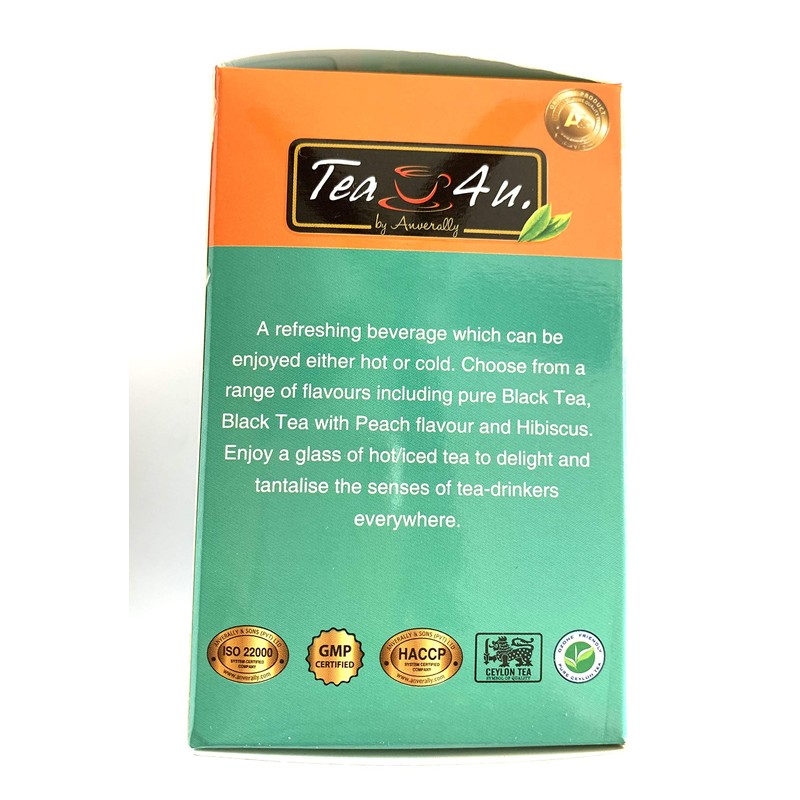 Tea4U Peach Black Iced Tea Bags - Hot & Cold