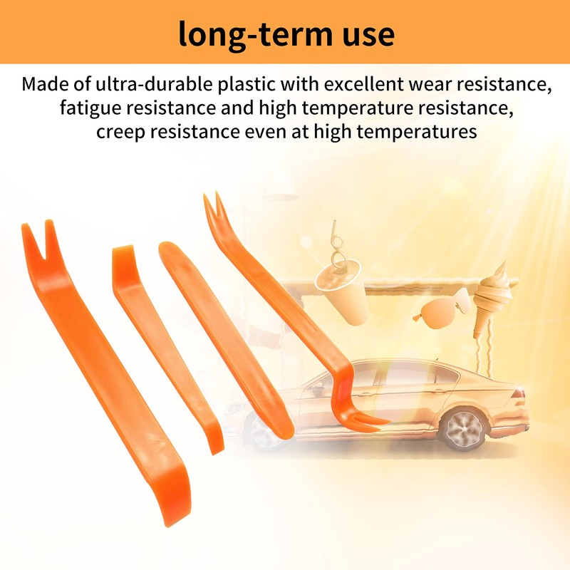 TORMEN 4-Piece Car Decoration Removal Tool Car Pry Tool Kit