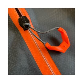 3D Heavy-Duty U-Shape Cord Zipper Pull – Strong & Durable, Eco-Friendly TPU, Soft & Elastic Feel in Extreme Cold – Ideal for Outdoor Bags, Jackets, Backpacks, and Tactical Gear (Orange-10)