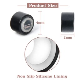 Vlasy 600Pcs 4mm Silicone Lined Micro Ring Beads for Hair Extensions 5Colors Apply (600Pcs Black)