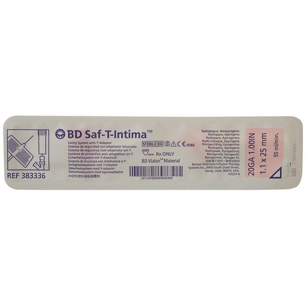 BD Medical Systems 383336 Saf-T-Intima IV Catheter Safety System, Y