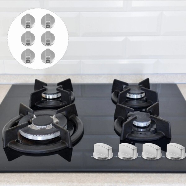 None 6PCS Zinc Alloy Gas Stove Embedded Stove Brushed Metal
