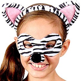Sweidas Animal Headband & Mask Set - Zebra Animal Headband & Mask Set - Zebra