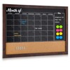 4 THOUGHT Chalkboard Calendar Corkboard Combo, 18" x 24" Bulletin